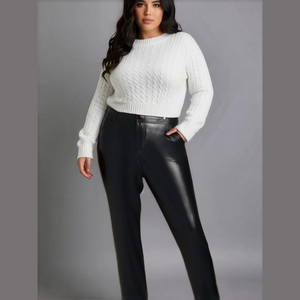 Abercrombie & Fitch Vegan Leather Ankle Pants Size 22